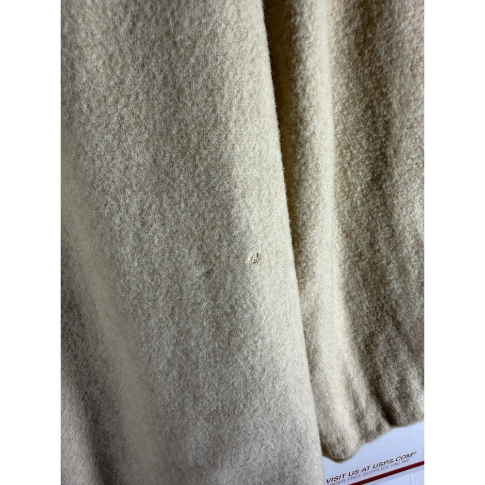 Vintage 80s BROMLEY 100% Wool Made In USA Long TRENCH Coat‎ Cream Size XL/2X - Picture 10 of 11